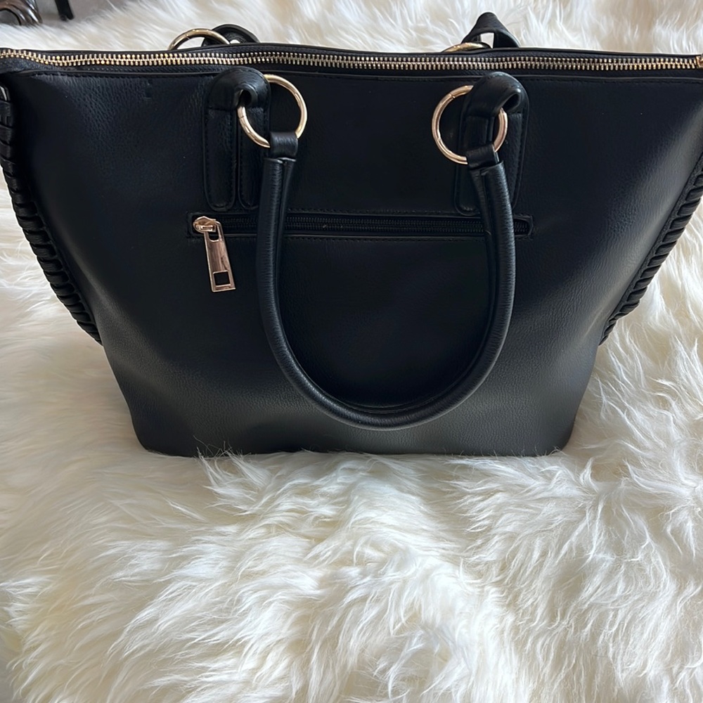 Vegan leather black Tote